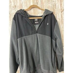 Vintage Y2K Volcom Hoodie Mens XL Faded Surf Skate Heavy 1/4 Zip Sweatshirt